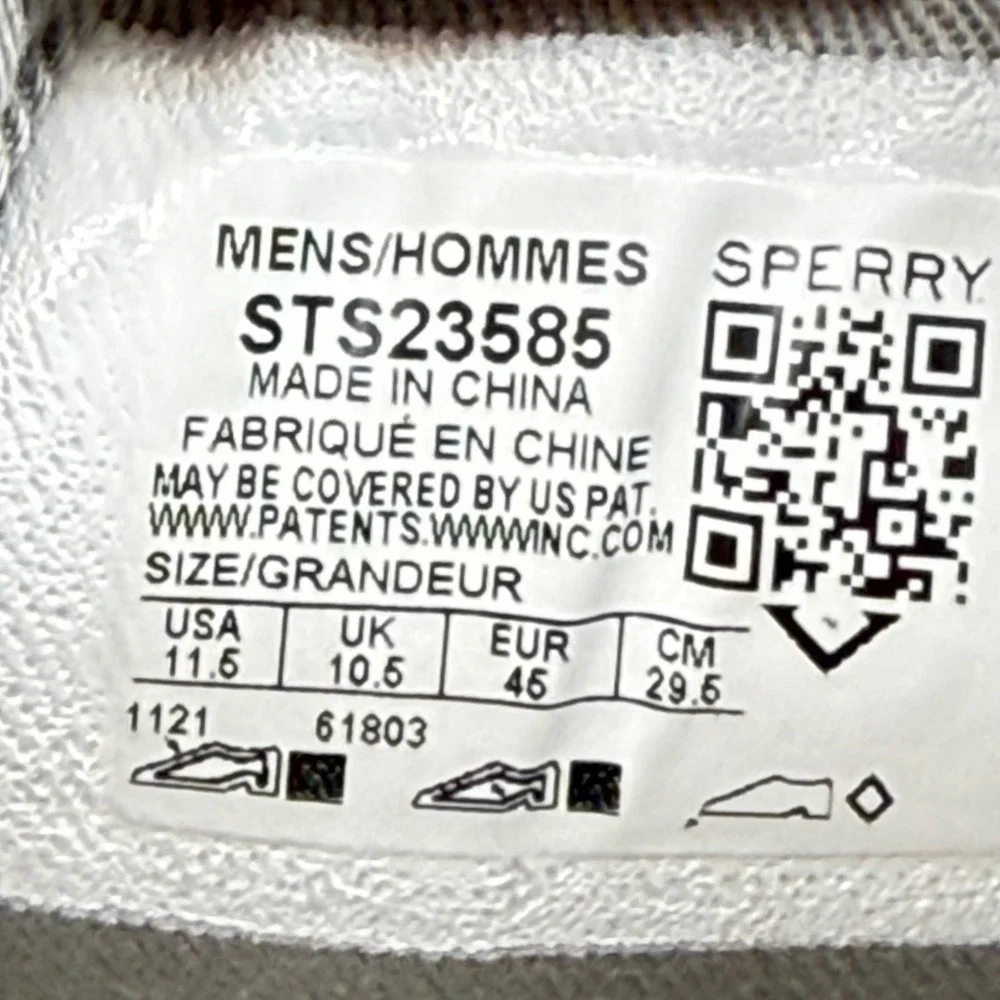Sperry Bahama II Boat Shoes Mens 11.5 Gray Canvas Nautical Resort Preppy Beach